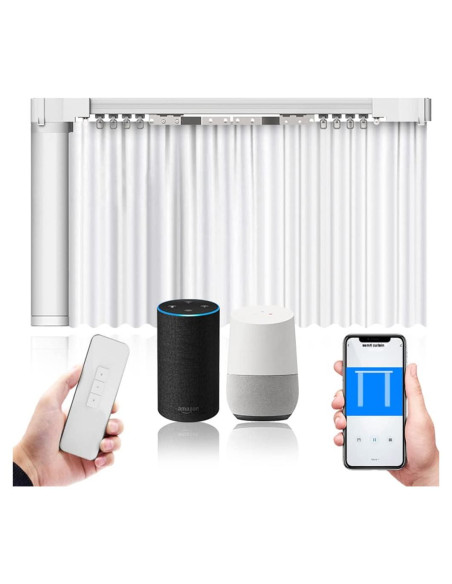 Cortinas Inteligentes Eléctricas Chshn 218.44 cm Control Remoto