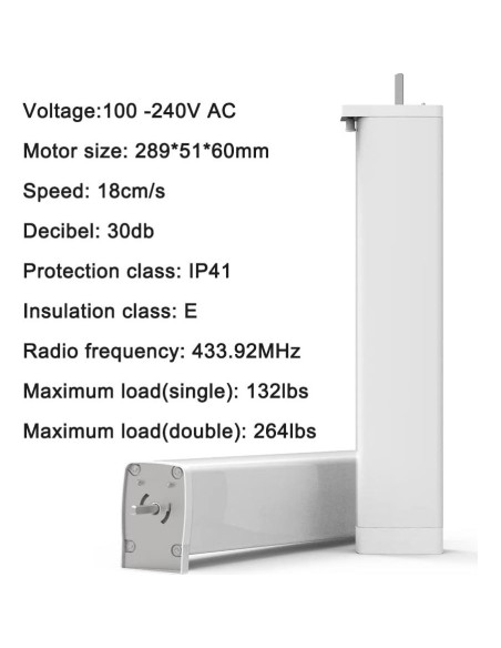 Cortinas Inteligentes Eléctricas Chshn 218.44 cm Control Remoto