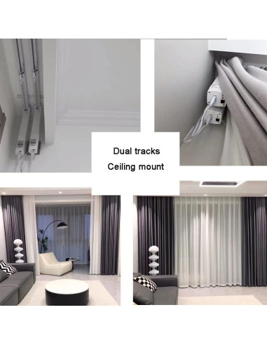 Cortinas Inteligentes Eléctricas Chshn 218.44 cm Control Remoto