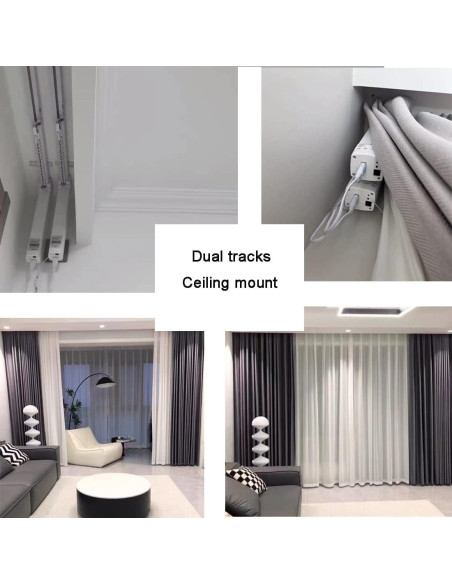 Cortinas Inteligentes Eléctricas Chshn 218.44 cm Control Remoto