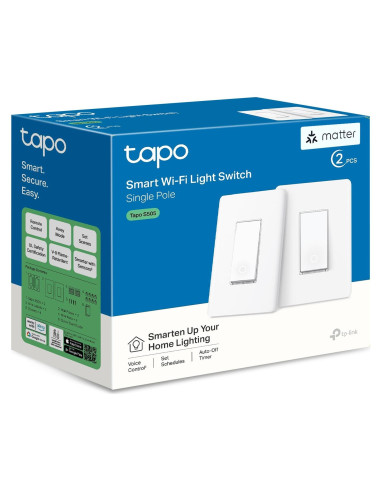 Interruptor de Luz Inteligente TP-Link Tapo S505 2-Pack | Control por Voz