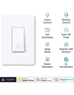 Interruptor de Luz Inteligente TP-Link Tapo S505 2-Pack | Control por Voz 2