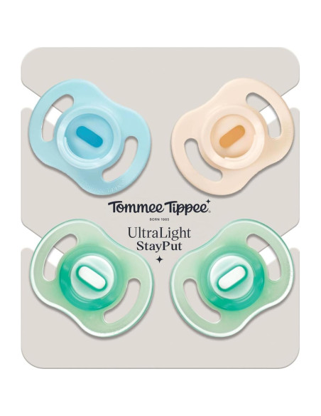 Chupetes Tommee Tippee Ultra-Ligeros 0-6 Meses Paquete de 4