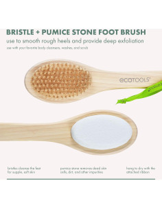 Cepillo Exfoliante para Pies EcoTools + Piedra Pómez - 4 Unidades 2