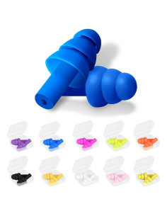 100 Pares de Tapones para Oídos Silicona Reutilizables Leffis