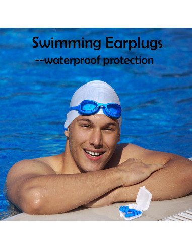 100 Pares de Tapones para Oídos Silicona Reutilizables Leffis