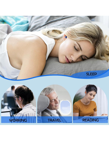 100 Pares de Tapones para Oídos Silicona Reutilizables Leffis