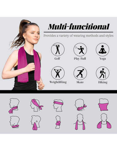 Paquete de 4 Toallas Refrigerantes Nemlistey 15x24 cm