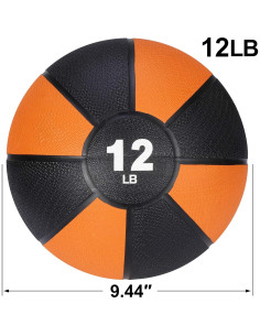 Balón de Medicina Epetlover 5.44 kg Naranja para Ejercicio 2