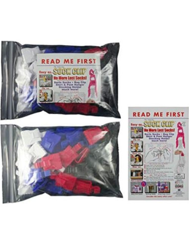 Clip para Calcetines RICHCO, 32 Piezas, Negro, Hecho en EE.UU.