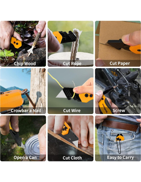 Cuchillo Utility Plegable JiangCore SK5 con 3 Cuchillas