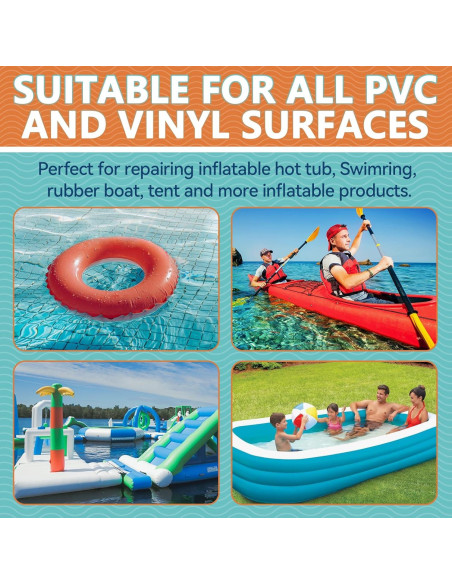 Kit de Parche para Colchón Inflable Bellisinno 60ml PVC Impermeable