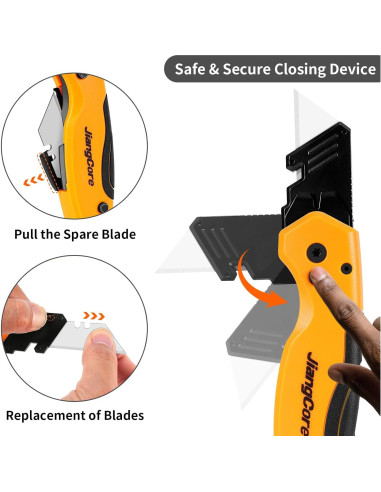 Cuchillo Utility Plegable JiangCore SK5 con 3 Cuchillas