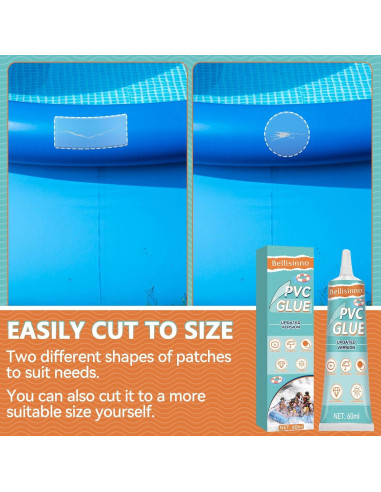 Kit de Parche para Colchón Inflable Bellisinno 60ml PVC Impermeable