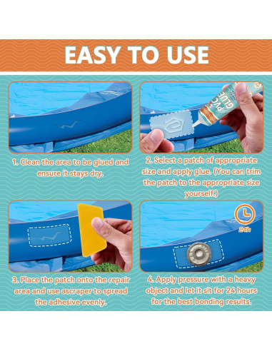 Kit de Parche para Colchón Inflable Bellisinno 60ml PVC Impermeable