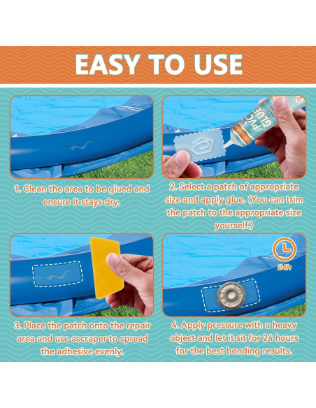 Kit de Parche para Colchón Inflable Bellisinno 60ml PVC Impermeable