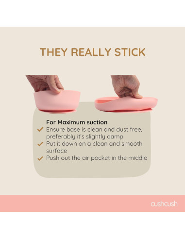 Juego de Alimentación Cushcush para Bebés - Silicona LFGB Rosa