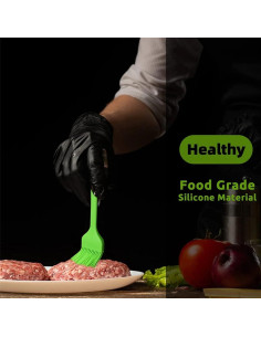 Juego de Brochas de Silicona Febarula 2-Pack Resistente al Calor 2