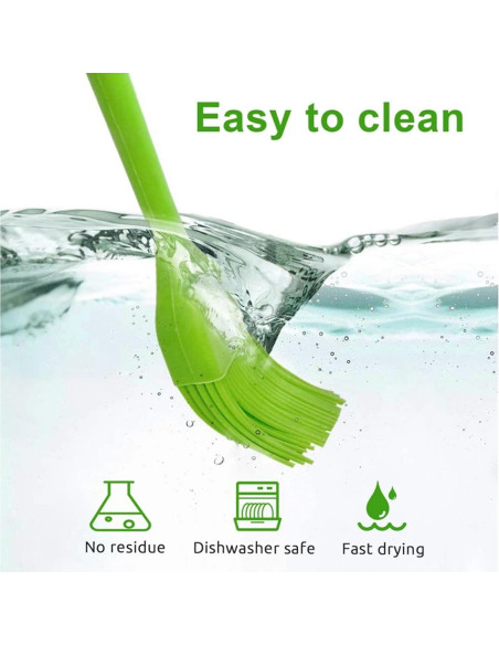 Juego de Brochas de Silicona Febarula 2-Pack Resistente al Calor