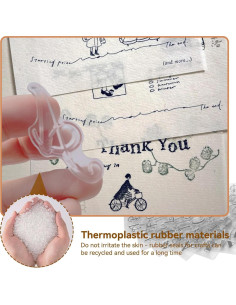 Sellos Transparentes de Letras Cyrank 8 Piezas para DIY 2