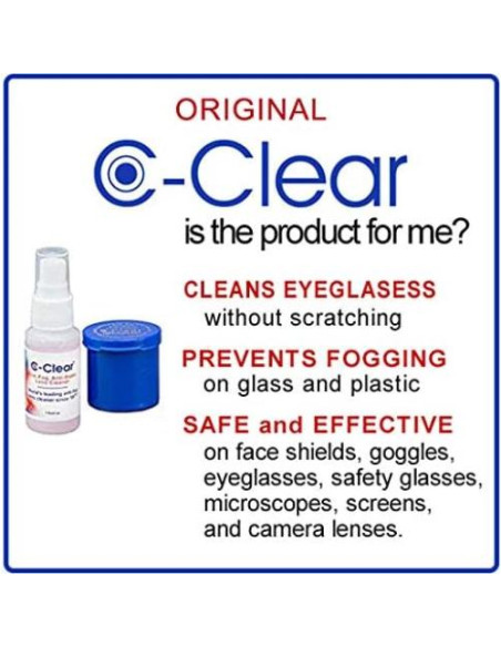 Gel Antivaho C-Clear 5 unidades 1 oz - Previene empañamiento