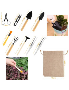 Juego de 10 Herramientas de Jardín Mini JINLYXHUI para Suculentas 2