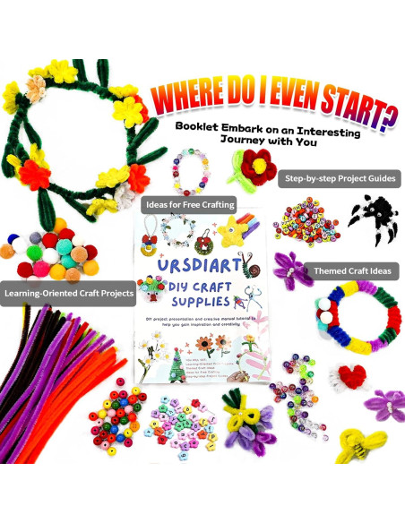 Kit de Manualidades URSDIART 1258 Piezas para Niños