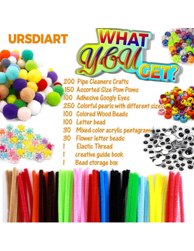 Kit de Manualidades URSDIART 1258 Piezas para Niños