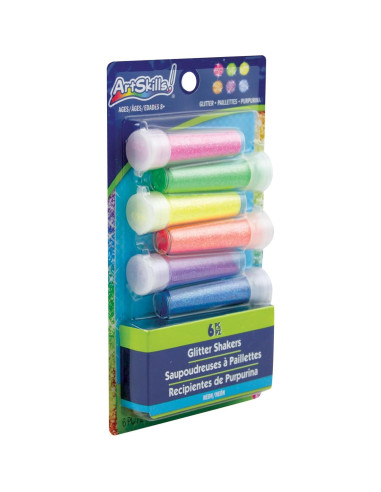 Shakers de Brillo Neón ArtSkills - 6 Colores Vibrantes 5.4g