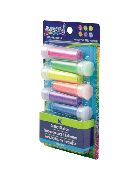 Shakers de Brillo Neón ArtSkills - 6 Colores Vibrantes 5.4g