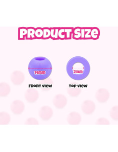 Perlas de Gel de Silicona Beauty Town 14mm con Agujero 7mm 2