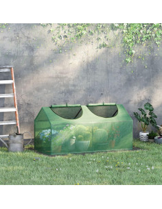 Invernadero Mini Portátil Outsunny 1.22m x 0.61m Verde 2