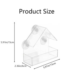 Comedero para Aves Forfuture-go Montaje en Ventana 15x6.5cm 2