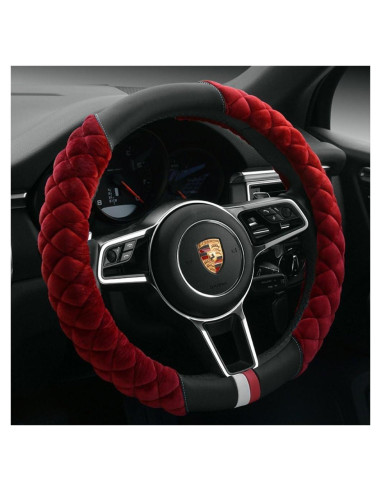Funda Universal para Volante Cxtiy gx013 Piel Esponjosa 38cm Rojo Vino