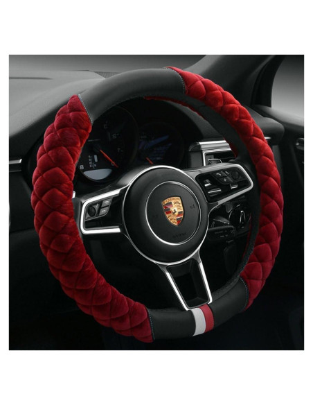 Funda Universal para Volante Cxtiy gx013 Piel Esponjosa 38cm Rojo Vino