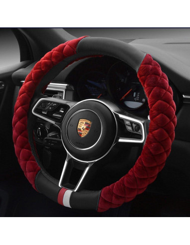 Funda Universal para Volante Cxtiy gx013 Piel Esponjosa 38cm Rojo Vino