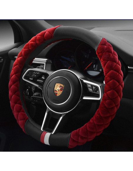 Funda Universal para Volante Cxtiy gx013 Piel Esponjosa 38cm Rojo Vino