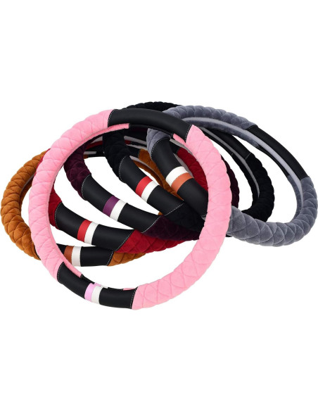 Funda Universal para Volante Cxtiy gx013 Piel Esponjosa 38cm Rojo Vino