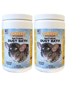 Baño de Polvo Natural Sunseed para Chinchillas - 2 Paquetes 850g