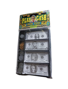 Bandeja de Dinero de Juguete JaRu 3128 con 20 Monedas y Billetes 2