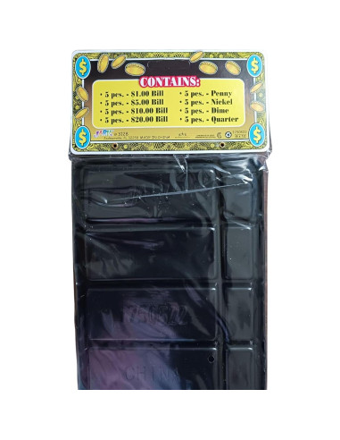 Bandeja de Dinero de Juguete JaRu 3128 con 20 Monedas y Billetes