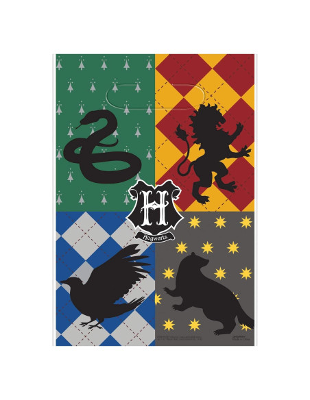 Bolsas de Botín Plegadas Harry Potter - 22.86x16.51 cm - 8 Pcs