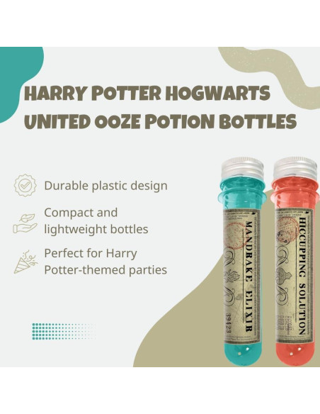 Botellas de Pociones Harry Potter Hogwarts - Pack de 4 - 13.6 cm