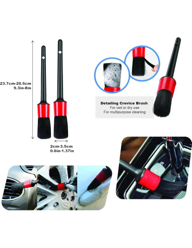 Kit de Limpieza de Interiores de Automóvil INGWETECH - 16 Piezas