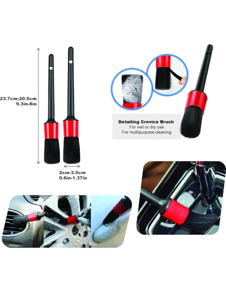 Kit de Limpieza de Interiores de Automóvil INGWETECH - 16 Piezas