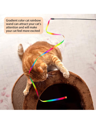 Juguetes de Varita Interactivos para Gatos M JJYPET 2 Pcs