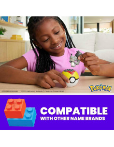 Juguete de Construcción Pokébola Skwovet Mattel 80g 6-12 años 2