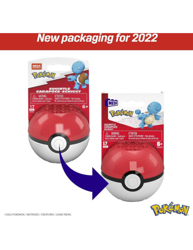 Set de Construcción Mega Construx Squirtle con Poké Ball
