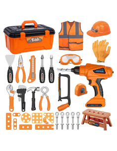 Juego de Herramientas para Niños Magic4U 50 Piezas con Taladro