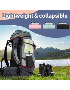 Ctosree Botellas de Agua Plegables 600 ml 3 Pcs Silicona 2